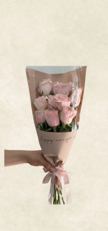 10'lu İthal pembe gül buketi 10'lu İthal pembe gül buketi