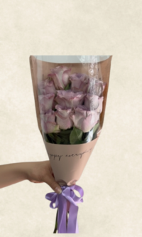 Bodrum Çiçek Market 10'lu İthal lila gül buketi