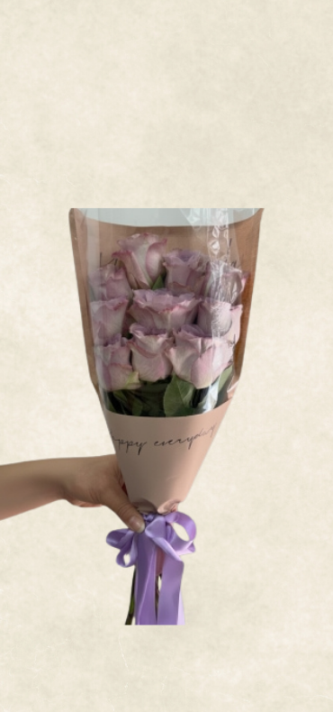 10'lu İthal lila gül buketi 10'lu İthal lila gül buketi