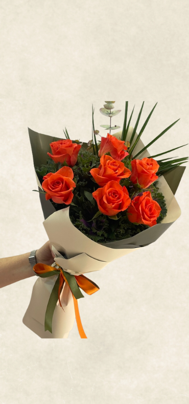 7'li turuncu gül buketi 7'li turuncu gül buketi