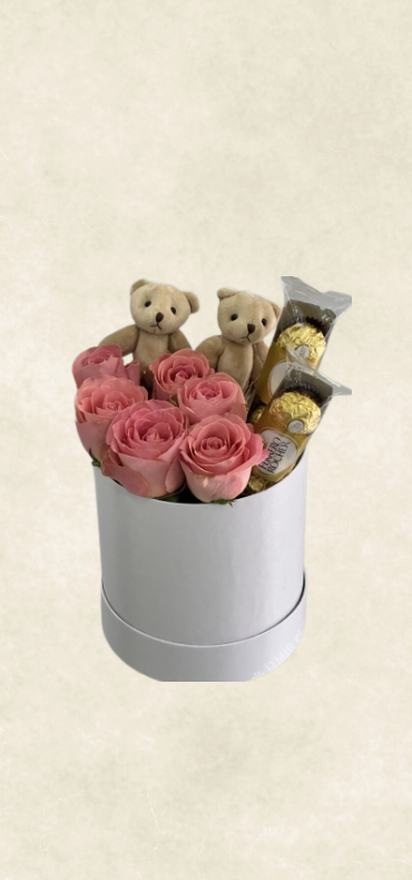 kutuda İthal somon gül oyuncak Çikolata kutuda İthal somon gül oyuncak Çikolata