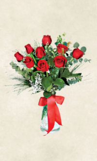 Bodrum Çiçek Market vazoda 9 kırmızı gül