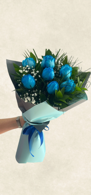 7 mavi gül buketi 7 mavi gül buketi