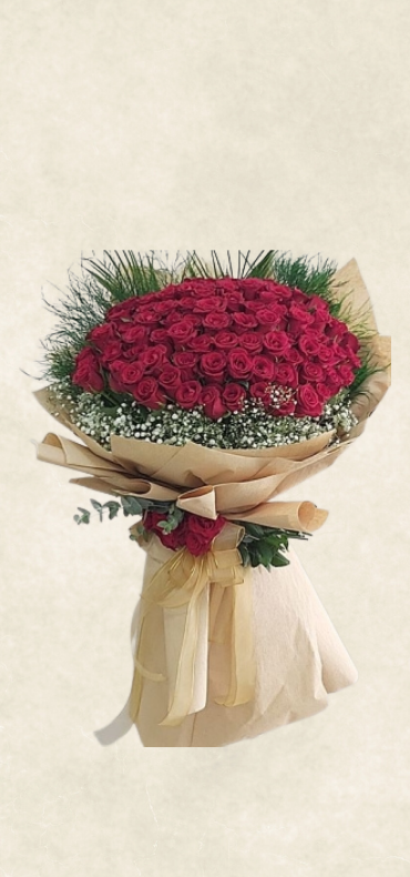 krem ambalajda 101 kırmızı gül buketi krem ambalajda 101 kırmızı gül buketi