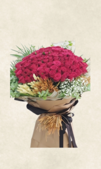 151 gül ile dev gül buketi