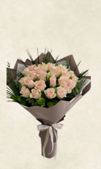 23 İthal pudra gül buketi