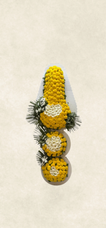 3 katlı sarı Çelenk 3 katlı sarı Çelenk