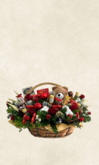 yılbaşı sepeti kokina Çikolata ayıcık