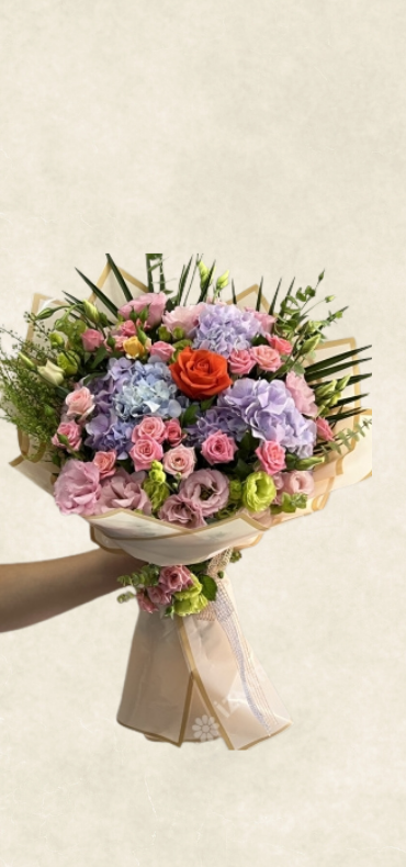 deluxe ortanca gül buketi deluxe ortanca gül buketi