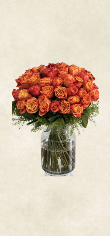 grand vazoda 50 İthal turuncu gül grand vazoda 50 İthal turuncu gül