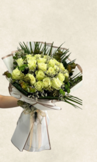 21 İthal gül buketi