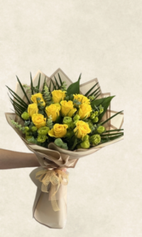 İthal sarı gül buketi
