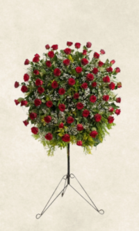 kırmızı gül ferforje