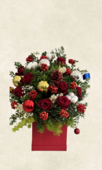 kutuda yılbaşı Çam aranjmanı
