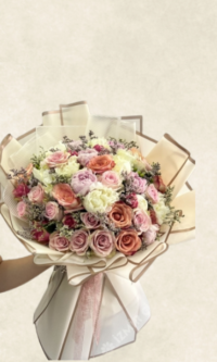 lüks Şakayık gül buketi