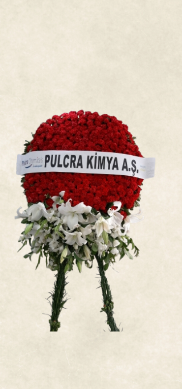 kırmızı Çiçeklerle Özel büyük Çelenk kırmızı Çiçeklerle Özel büyük Çelenk