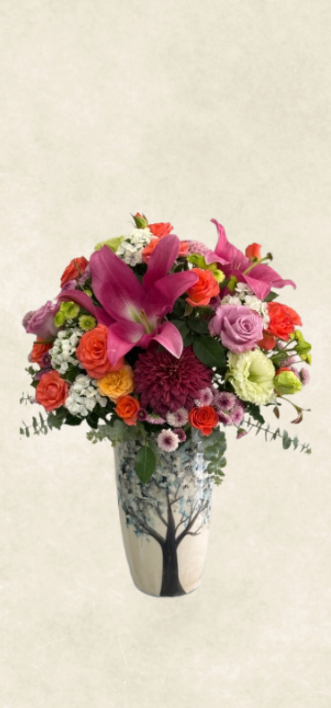 renkli Çiçeklerle tasarım aranjmanı renkli Çiçeklerle tasarım aranjmanı