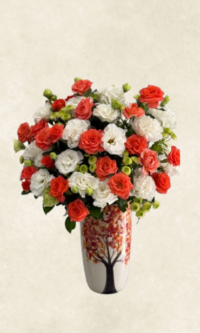 turuncu sprey gül tasarım aranjman