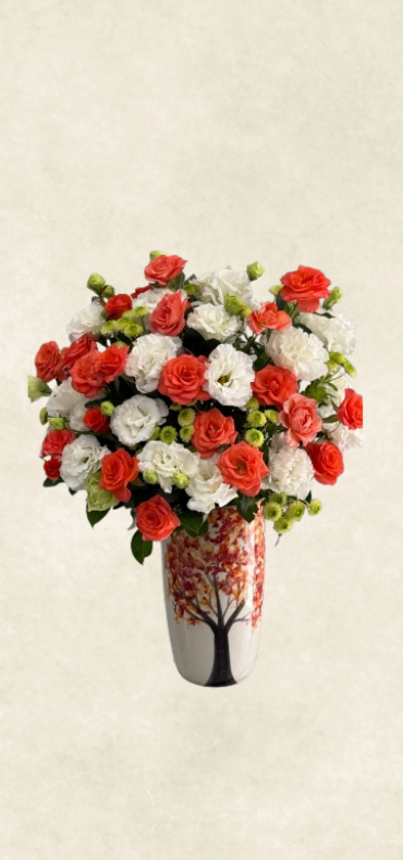 turuncu sprey gül tasarım aranjman turuncu sprey gül tasarım aranjman