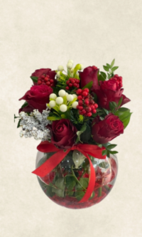 Bodrum Çiçek Market vazoda yılbaşı Çiçeği kokina gül